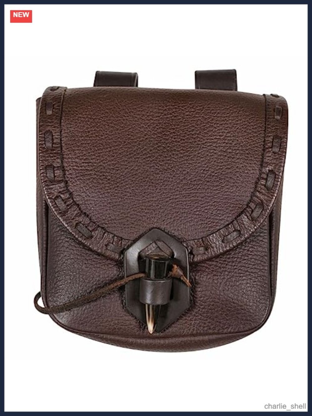 Genuine Leather Medieval Belt Pouch Renaissance Costume Accessory